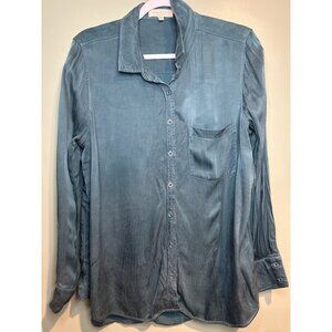Side Stitch Los Angeles M Green Women's long sleeve top fall closet staple